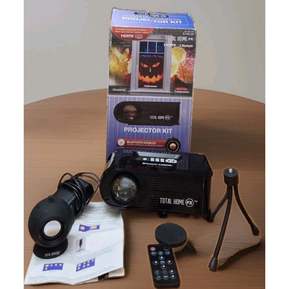 Total Home FX Projector Kit Bluetooth Christmas Halloween w/ Remote - No Screen